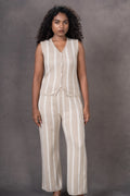 Sleeveless Striped Knit Co-ord set