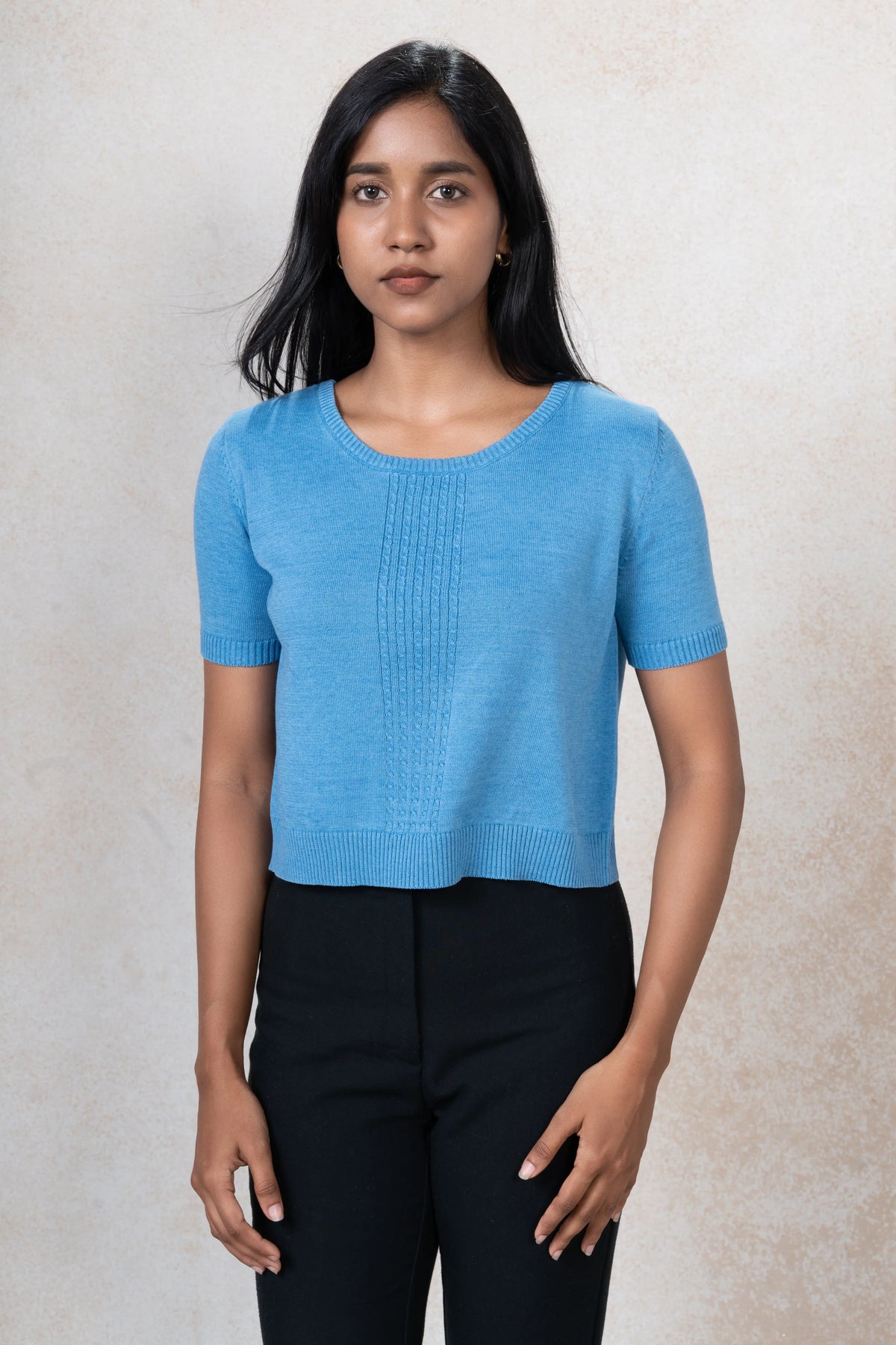 Textured Knit T-Shirt