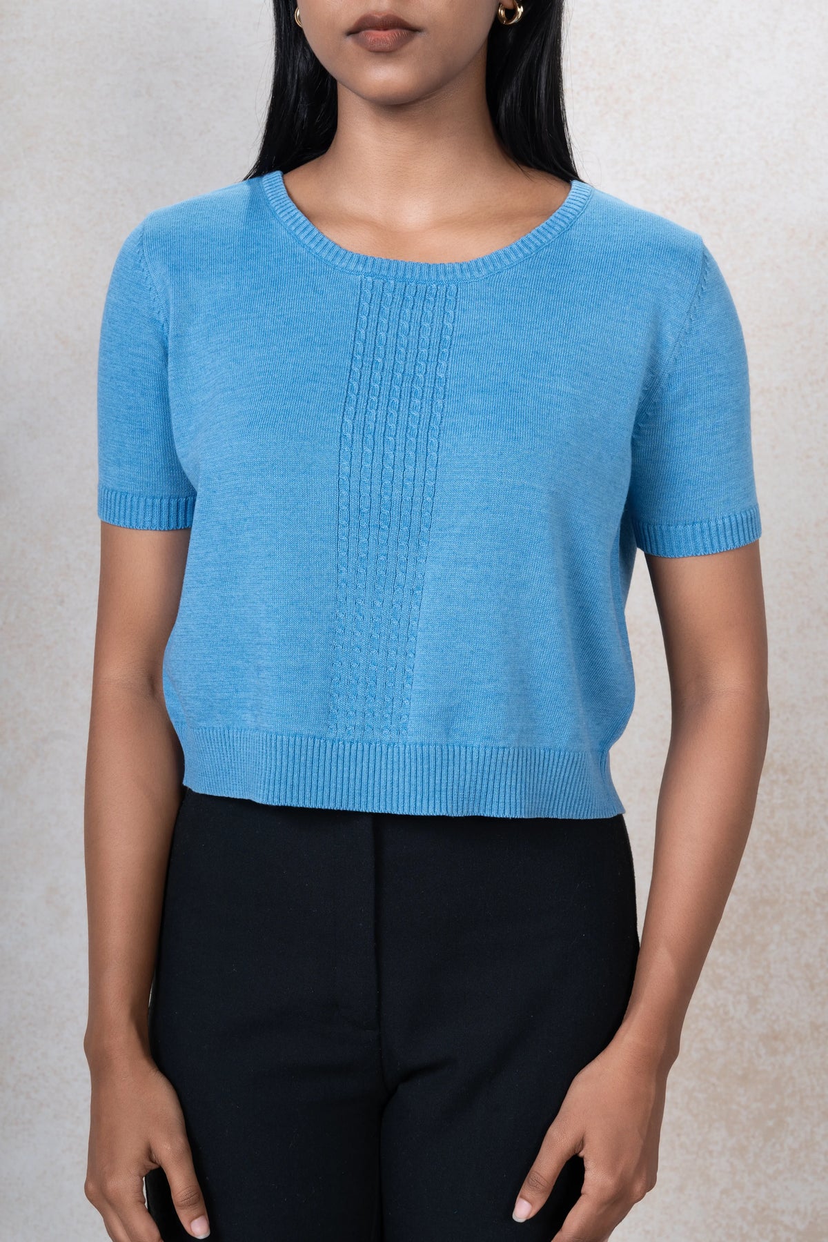 Textured Knit T-Shirt