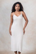 Sleeveless Structured Midi Dress