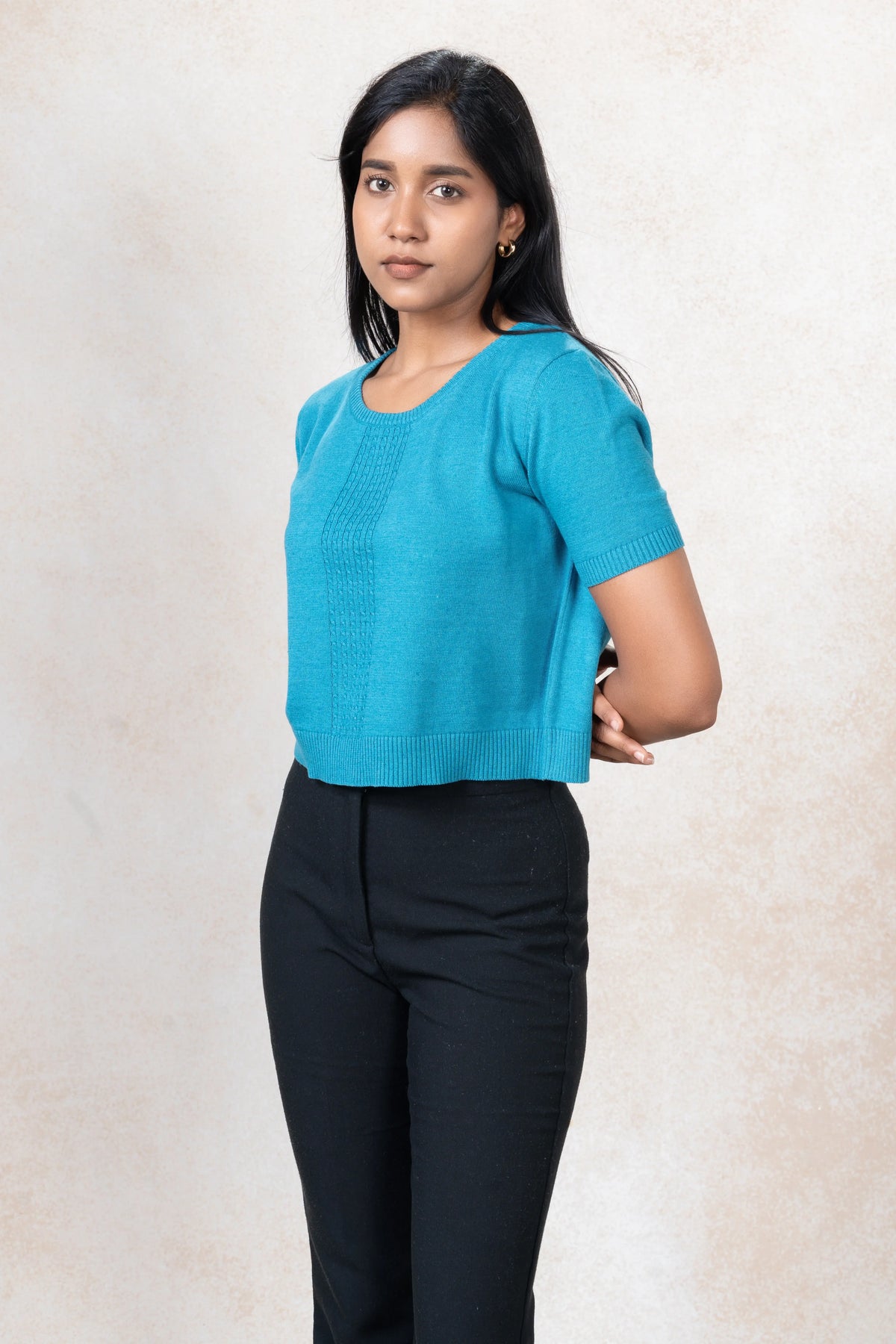 Textured Knit T-Shirt