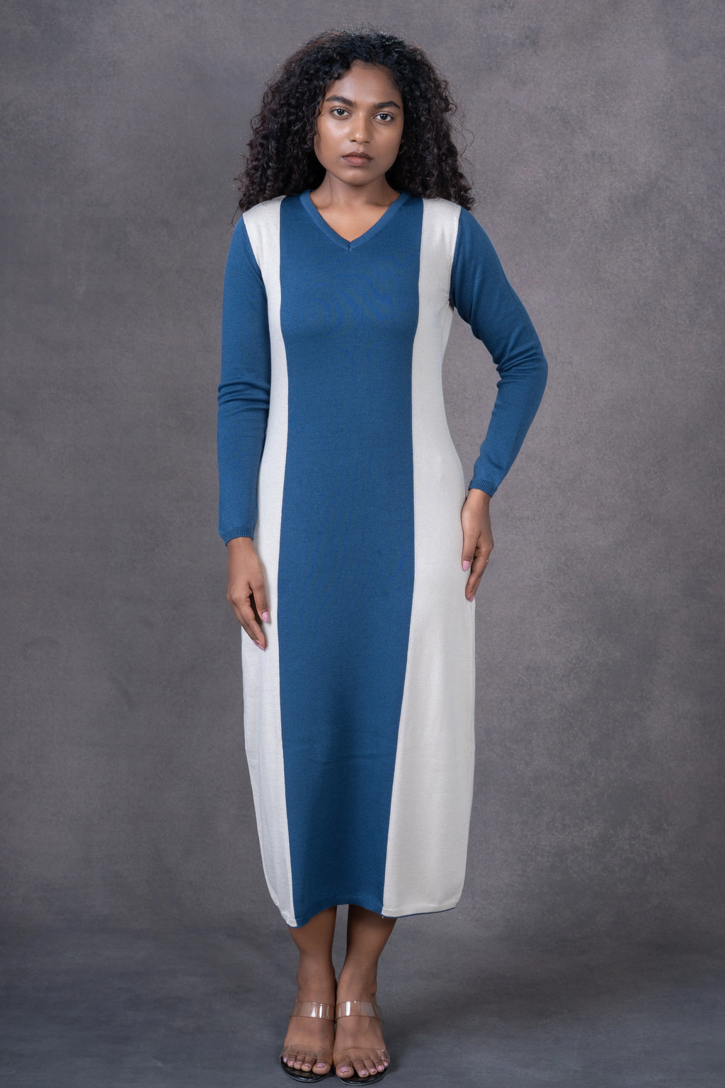 Linear Detail Knit Dress