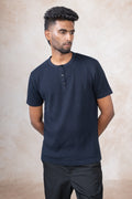 Waffle Knit Henley T-Shirt