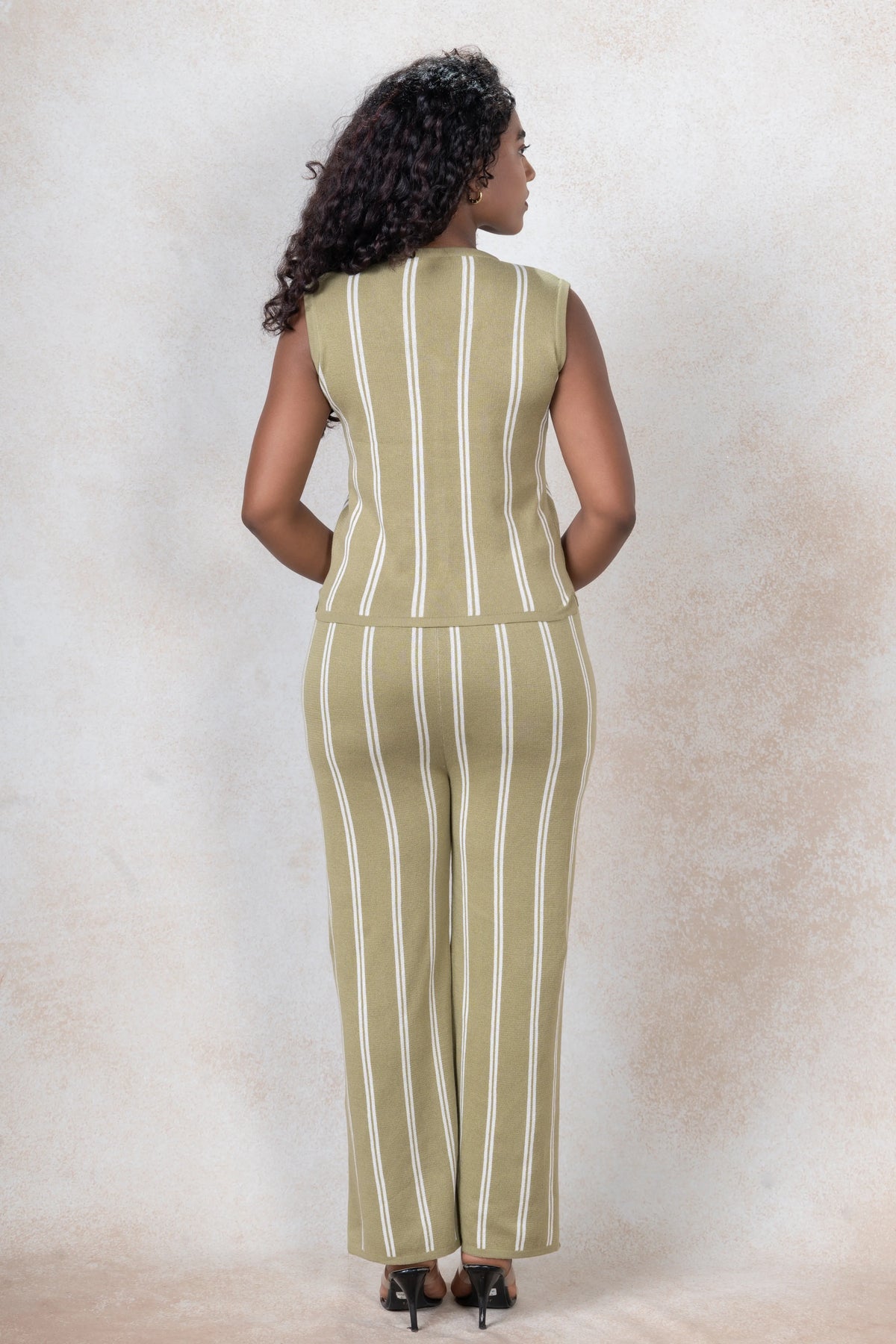 Sleeveless Striped Co-ord set