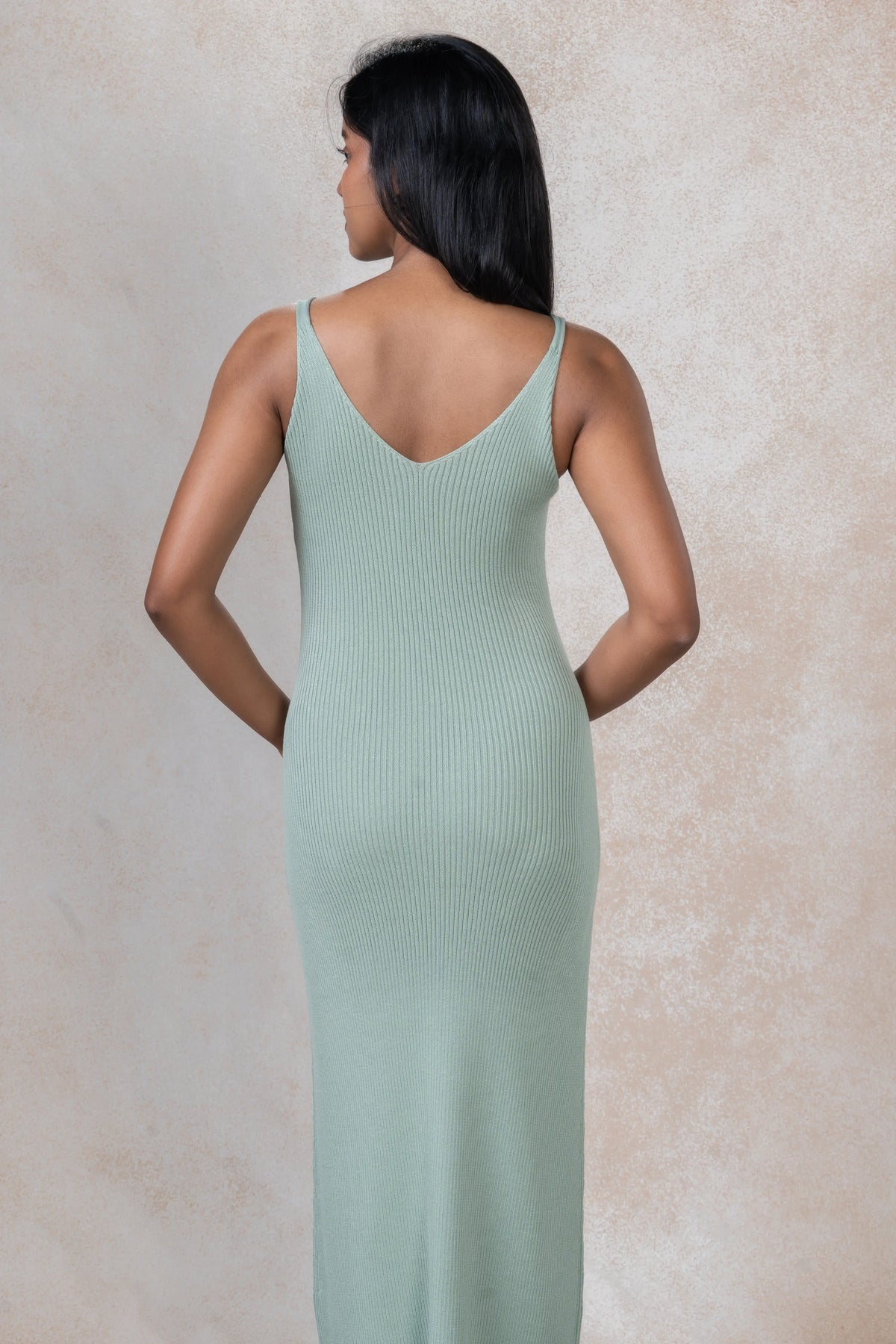 Sleeveless Structured Midi Dress