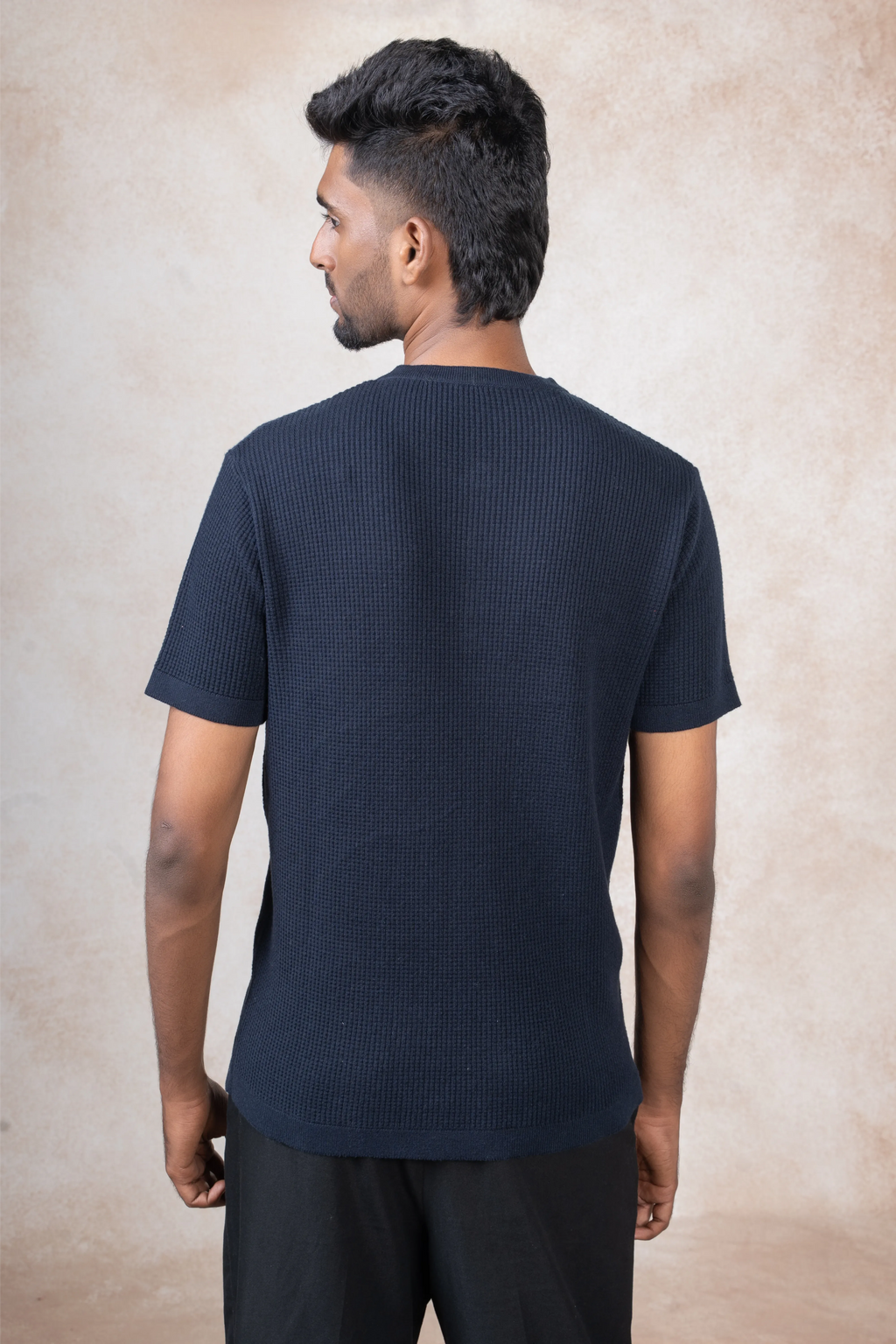 Waffle Knit Henley T-Shirt