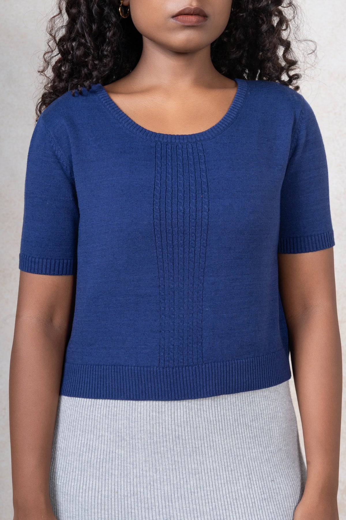 Textured Knit T-Shirt