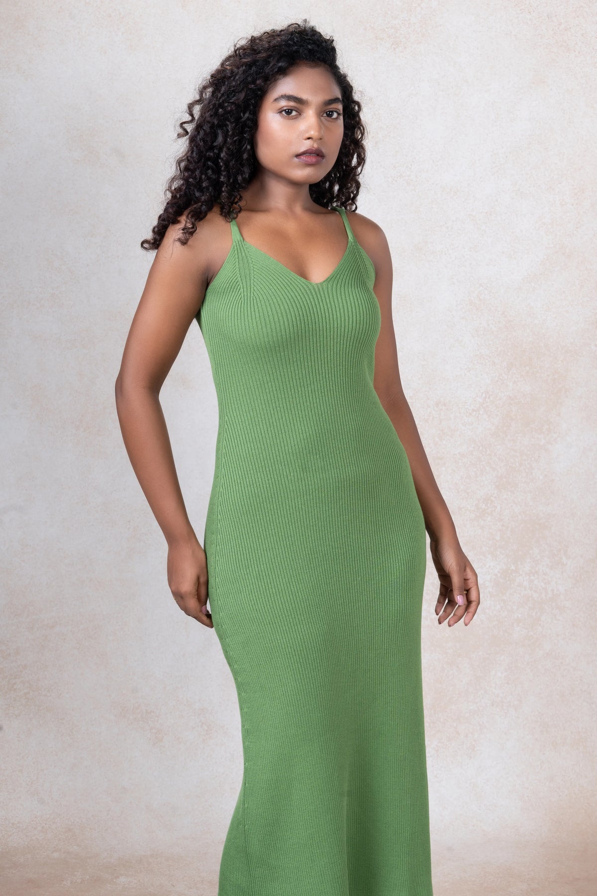Sleeveless Structured Midi Dress