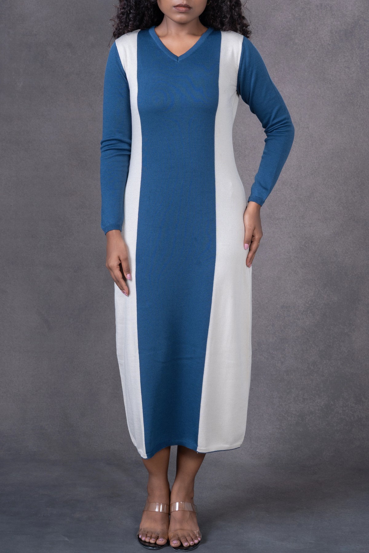 Linear Detail Knit Dress