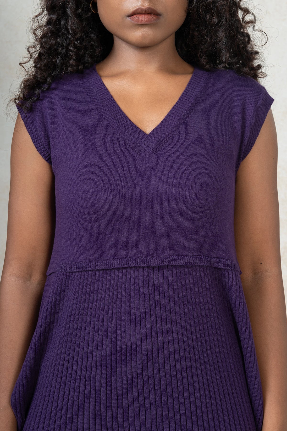 Sleeveless Pleated Knit Top