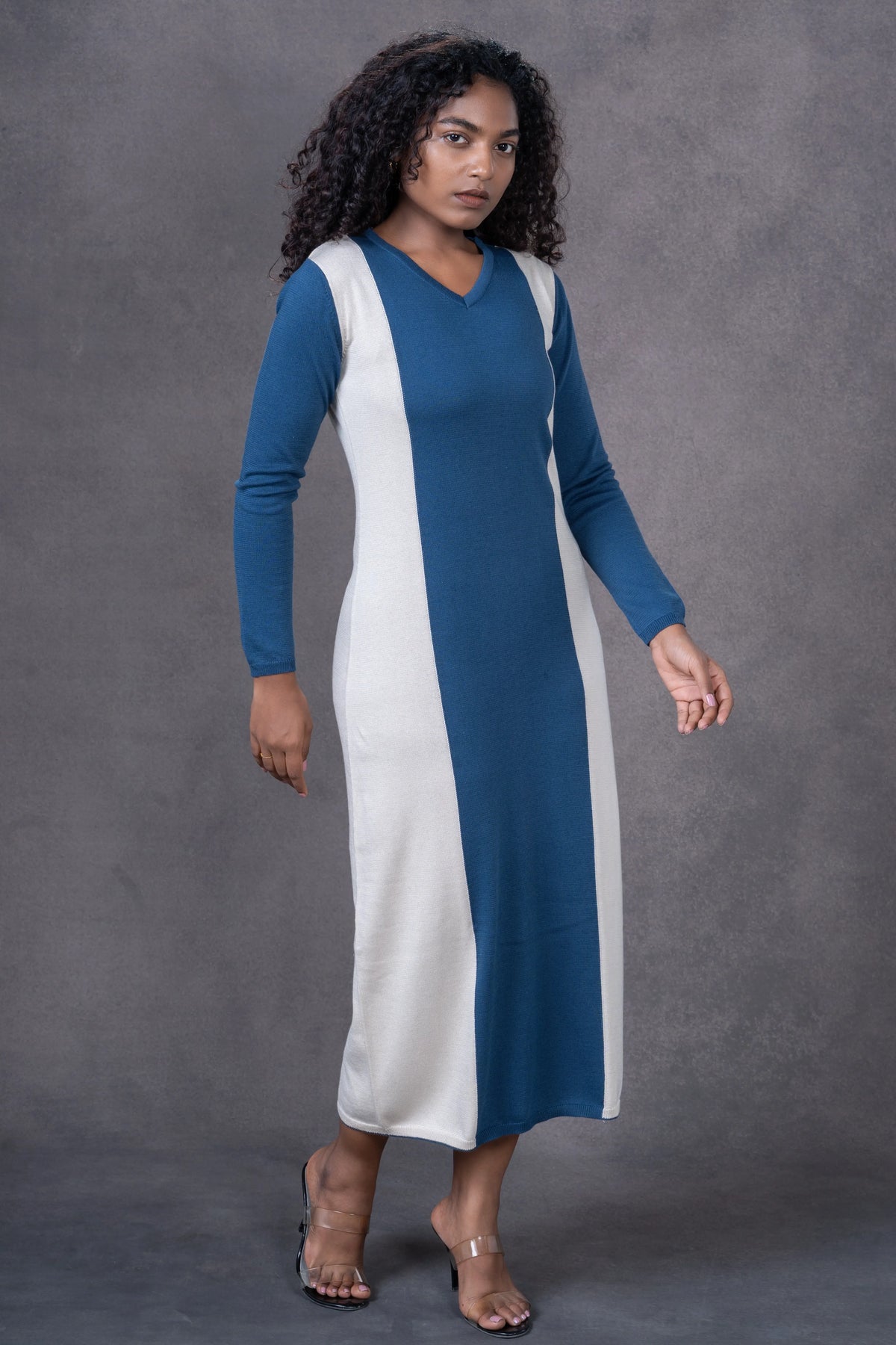 Linear Detail Knit Dress