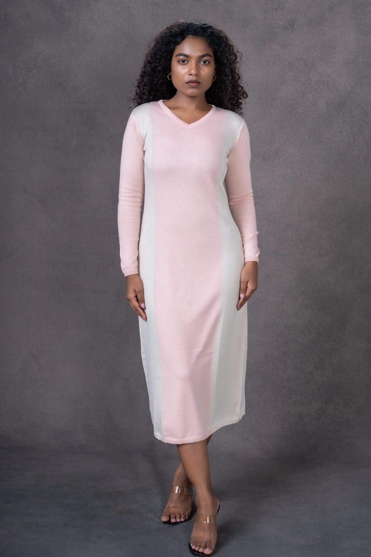 Linear Detail Knit Dress