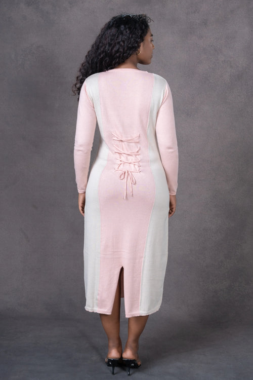 Linear Detail Knit Dress
